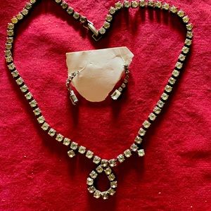 Bling necklace & earrings